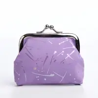 Кошелёк-монетница, на фермуаре, 9&times;1.5&times;6.5 см, с перламутровым принтом, МИКС