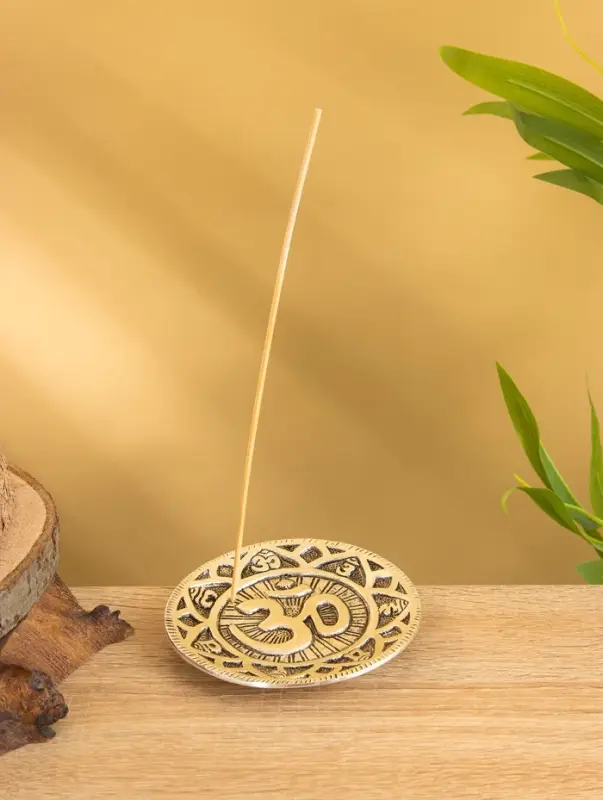 Подставка под благовония  Подставка под благовония "ОМ" алюминий