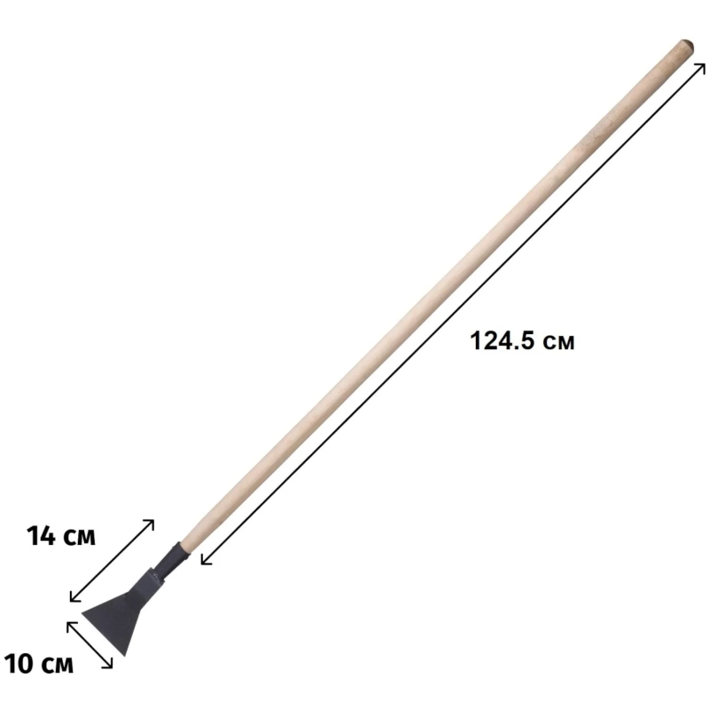 Ледоруб-топор РусТрейд (10х137 см) Б-2 деревянный черенок 1,25 кг