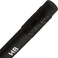 Карандаш чернографитный Комус Grand-X HB, ласт, трехгр черное дерево черный