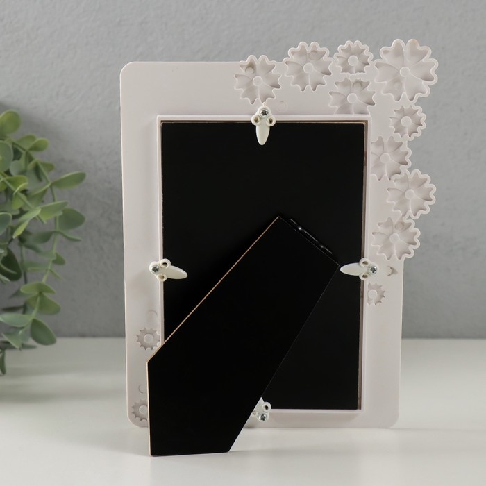 Фоторамка 10х15 см "Незабудки" белая 20х15 см