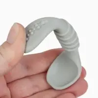 Ложка детская для прикорма, силикон, набор 2 шт., серый M&B