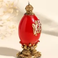 Свеча декоративная "Пасхальное яйцо на подставке" 5х11 см, 97 гр