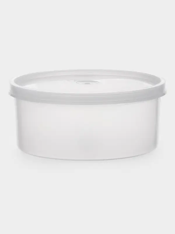 Контейнер пищевой, 450 мл, с герметичной крышкой, d=12,5 см, h=5,5 см, пластик Контейнер пищевой, 450 мл, с герметичной крышкой, d=12,5 см, h=5,5 см, пластик