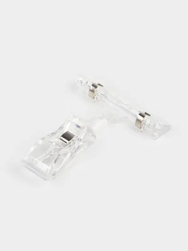 Ценникодержатель с зажимом, d=2 см, 8&times;2.7&times;10.6 см, прозрачный