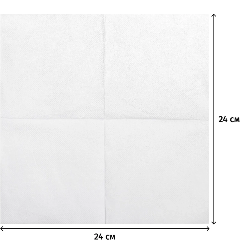 Салфетки бумажные Plushe Standart 24х24см 1сл 100шт/уп