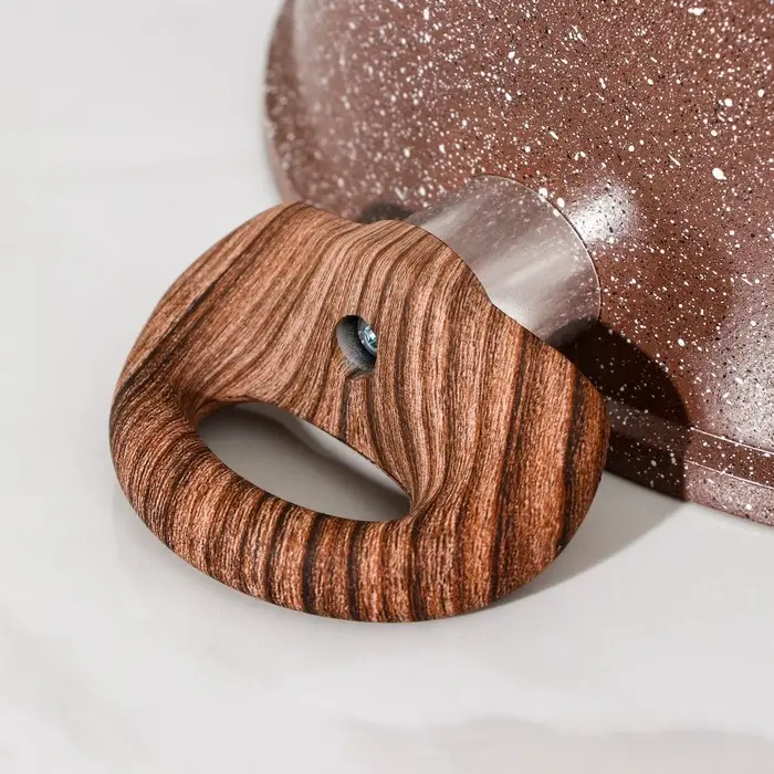 Кастрюля Доляна &laquo;Брауни&raquo;, 5,7 л, d=28 см, h=12 см, стеклянная крышка, антипригарное покрытие, индукция