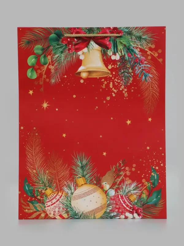 Пакет подарочный &laquo;Новогодний звон&raquo;, 33&times;10&times;42.5 см