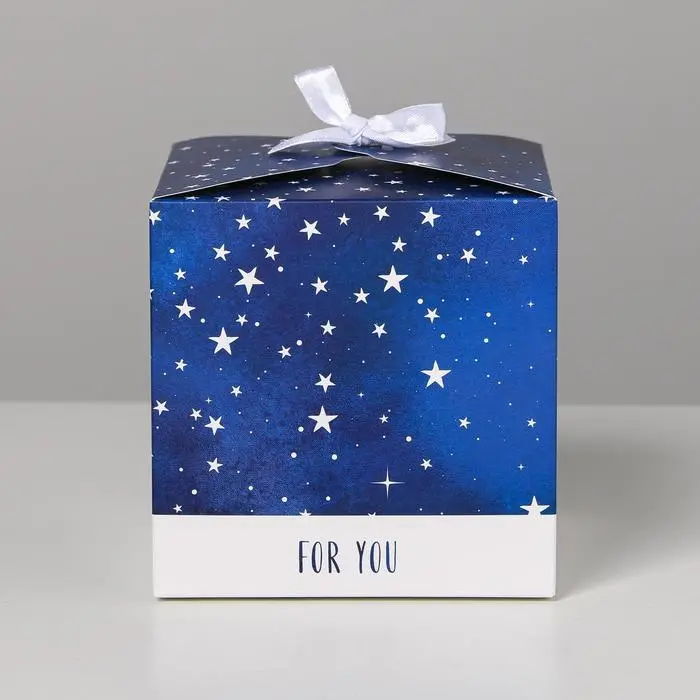 Коробка подарочная складная, упаковка, «Космос: For you», 12 х 12 х 12 см Коробка подарочная складная, упаковка, «Космос: For you», 12 х 12 х 12 см