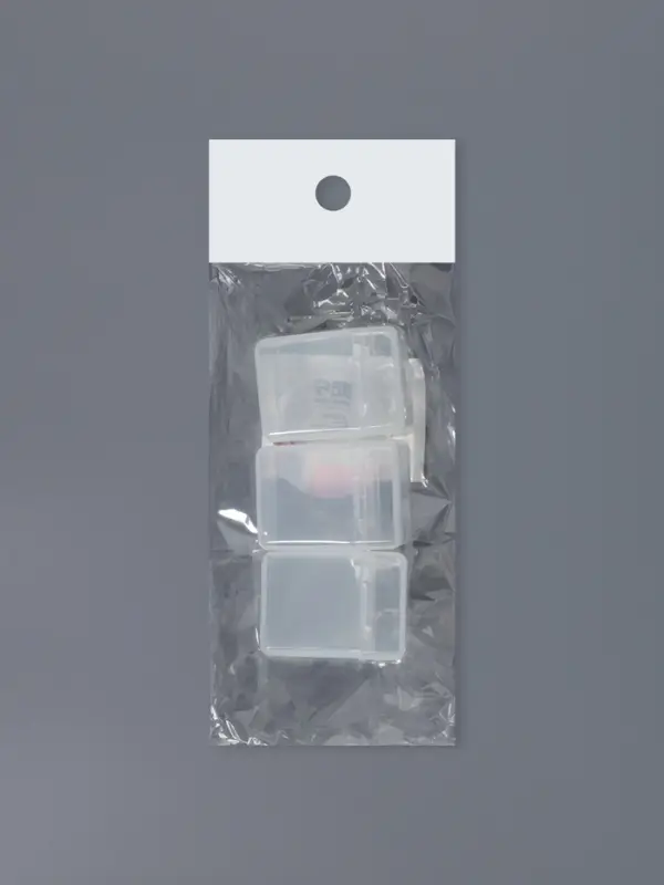 Контейнеры для хранения мелочей, 2.5×2.3×3.4 см, 3 шт., прозрачные