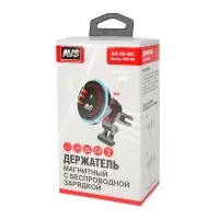 Держатель для смартфонов с беспр.зарядкой магнитный в дефлектор MagSafe AVS AH-02-WC