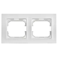 BRITE Рамка 2-местная IP44 РУ-2-БрАБ-44 арктический белый IEK