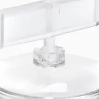 Ценникодержатель на круглой подставке, пластик, 5&times;5&times;2.9 см, прозрачный