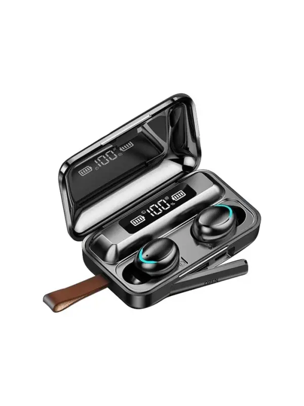 Наушники беспроводные F9-5 VBT 1.28, TWS, вакуумные, Bluetooth 5.0, 800 мАч, водонепроницаемые, чёрные