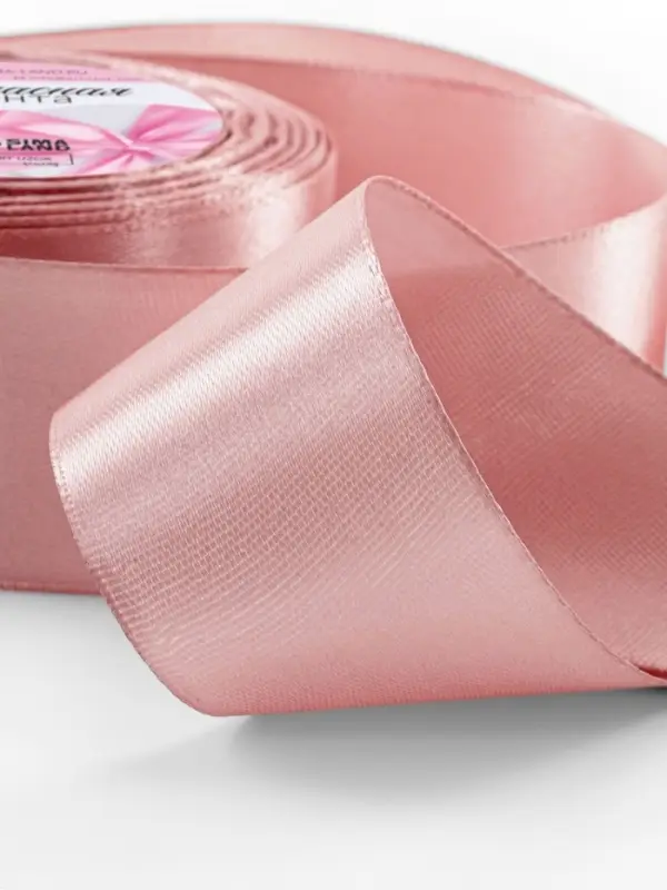 Лента атласная, 40 мм, 23&plusmn;1 м, цвет розовое золото