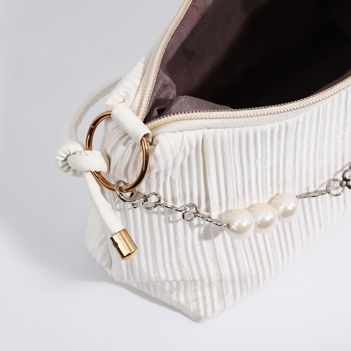 Сумка-багет на молнии, цвет белый Сумка-багет на молнии, цвет белый