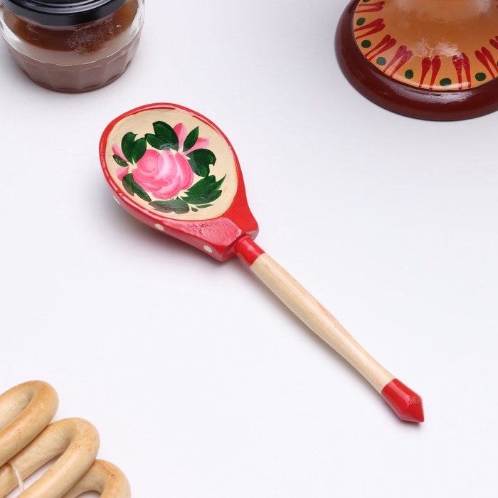 Ложка полубаская «Матрёшка», 19×6 см, микс Ложка полубаская «Матрёшка», 19×6 см, микс