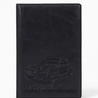 Обложка для автодокументов, с тиснением, 9.5&times;0.5&times;13.5 см, чёрная
