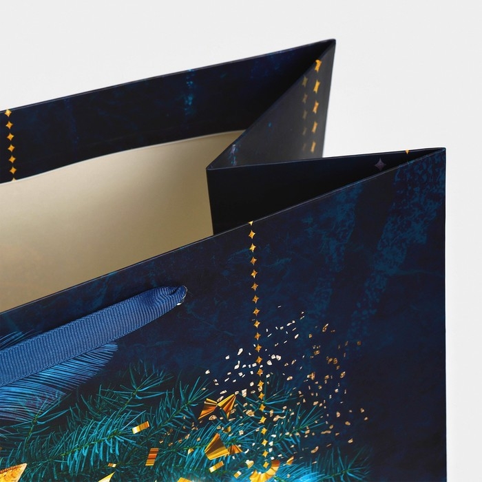 Пакет подарочный новогодний ламинированный «Новогодняя ночь», XL 40 х 49 х 19 см