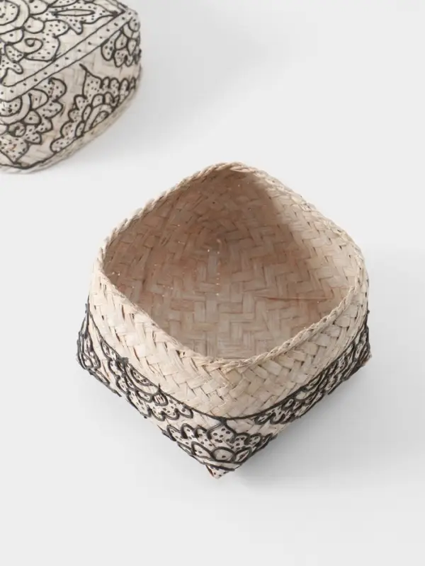 Корзинка плетёная &laquo;Бонтанг&raquo;, 12&times;12&times;10 см, бамбук, светлая