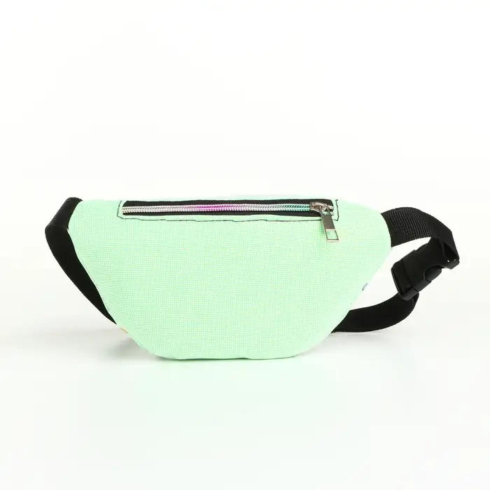 Сумка поясная детская на молнии &laquo;Выбражулька&raquo;, зелёная