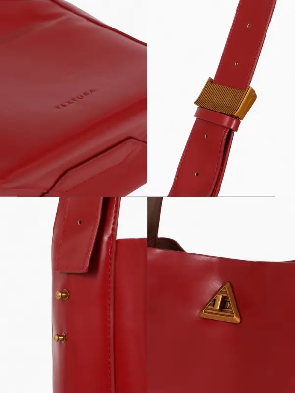 Сумка женская TEXTURA на винтовом замке, 24&times;11&times;24 см, бордовая