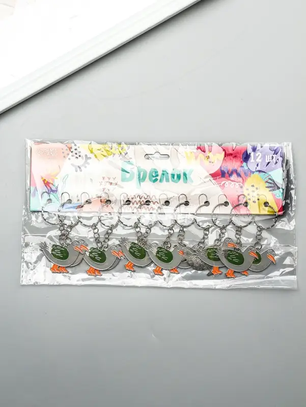 Брелок для ключей на кольце &laquo;Чайка белая&raquo;, металл, 4&times;4 см