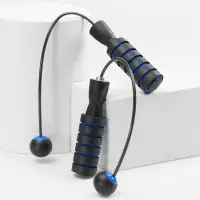 Беспроводная скакалка Silentino, черная с синим Беспроводная скакалка Silentino, черная с синим