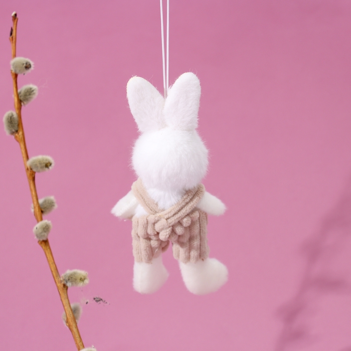 Мягкая игрушка «Зайчик» на подвесе, 14 см, цвет МИКС