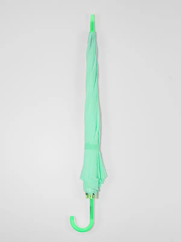 Зонт - трость полуавтоматический &laquo;Однотонный&raquo;, 8 спиц, R=46/55 см, d=92 см, зелёный