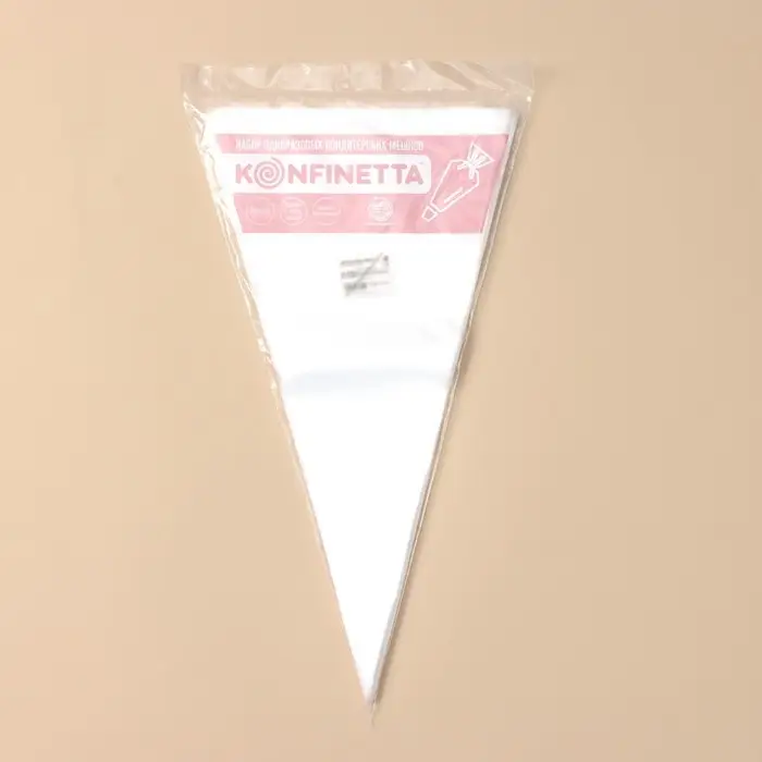 Кондитерские мешки KONFINETTA, 55 мкм, 41&times;21 см, 50 шт., прозрачные