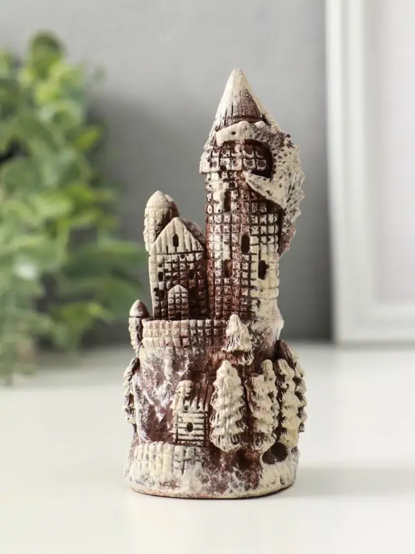 Фигура Фигура "Замок" размер 12х6 см, гипс, цвет коричневый