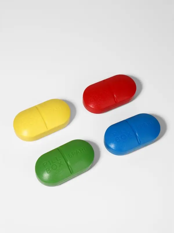 Таблетница Pill Box, 6 секций, 10&times;5.5&times;3 см, МИКС