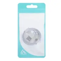Кабель Luazon, Lightning - USB, 1 А, 0.9 м, белый