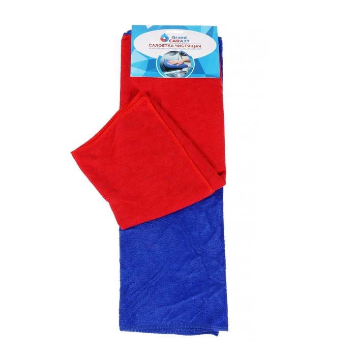 Тряпка для мытья авто, Grand Caratt, микрофибра, 200 г/м², 50×50 см, набор 2 шт