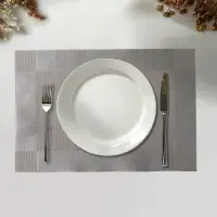 Салфетки сервировочные на стол Доляна &laquo;Шахматы&raquo;, 45&times;30 см, 4 шт., серые