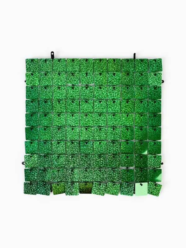 Панель с пайетками для фотозоны 30&times;30 см зеленая