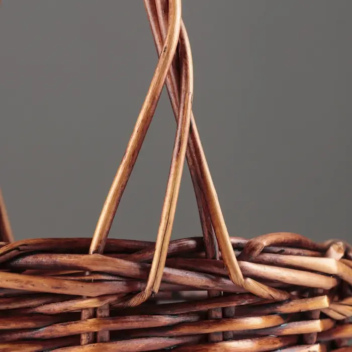 Корзина плетеная, 23х23х13х29 см, коричневый, ива