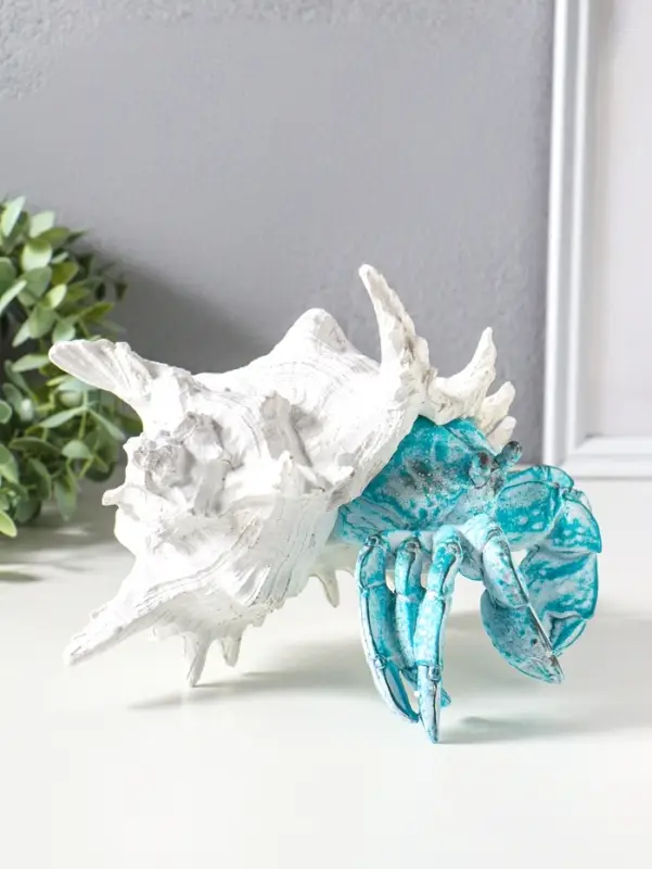 Фигура полистоун &laquo;Коралловый риф. Краб в ракушке&raquo;, 23.5&times;23.5&times;17.8 см