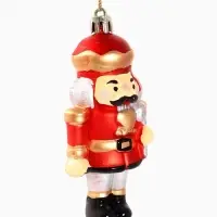 Ёлочные игрушки набор 2 шт. &laquo;Серпантин. Солдат грация&raquo;, 9&times;3.5 см, красные