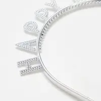 Ободок "Happy birtday" серебряный