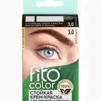 Крем-краска стойкая для бровей и ресниц Fito color, коричневый 3.0, 2&times;2 мл