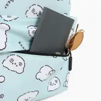 Рюкзак школьный &laquo;Мишки&raquo;, с пеналом, 3 кармана, 28&times;12&times;43 см, бирюзовый