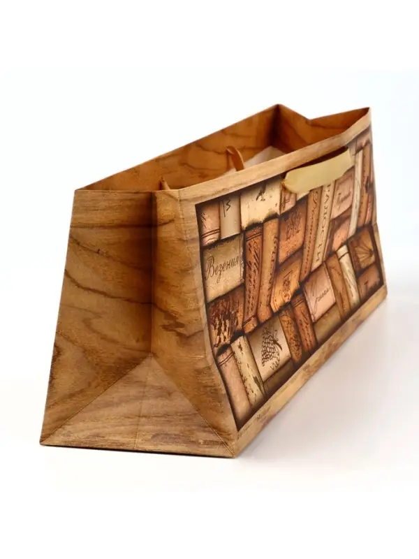 Пакет под бутылку &laquo;Пробки&raquo;, 36&times;10&times;13 см