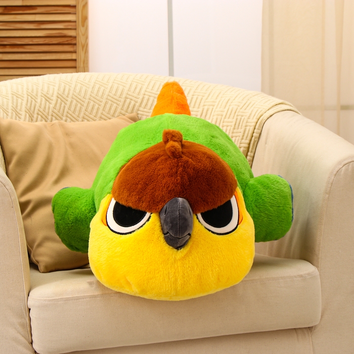 Мягкая игрушка «Попугай», 55 см, в положении лежа