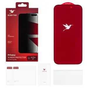 Защитное стекло для iPhone 17/16 Pro RUBYTAK Privacy