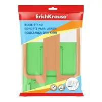 Подставка для книг с держателем ErichKrause Base, Neon Solid, пластиковая, зеленая с оранжевым