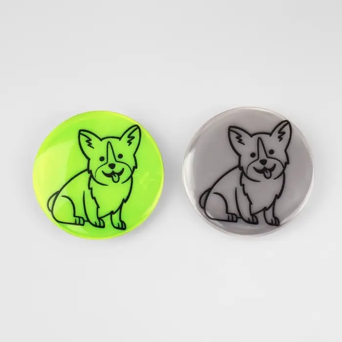 Светоотражающий значок «Корги», d=5.8 см, МИКС Светоотражающий значок «Корги», d=5.8 см, МИКС