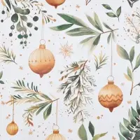 Бумага упаковочная новогодняя &laquo;Веточки зимы&raquo;, белый крафт, 1 лист, 80 г/м&sup2;, 70&times;100 см