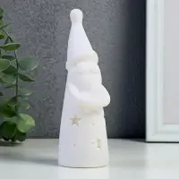 Фигурка светящаяся RISALUX «Дед Мороз со звездой» LED, 3хAG10 белый 4,8х4,8х15 см